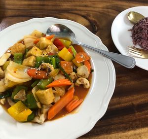   at Chada Vegetarian Restaurant in Chiang Mai