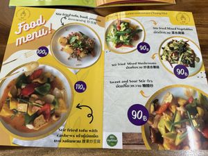 Menu, November 2023  at Chada Vegetarian Restaurant in Chiang Mai