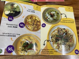 Menu, November 2023  at Chada Vegetarian Restaurant in Chiang Mai