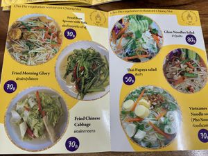 Menu, November 2023  at Chada Vegetarian Restaurant in Chiang Mai