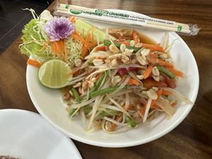 Papaya Salad  at Chada Vegetarian Restaurant in Chiang Mai