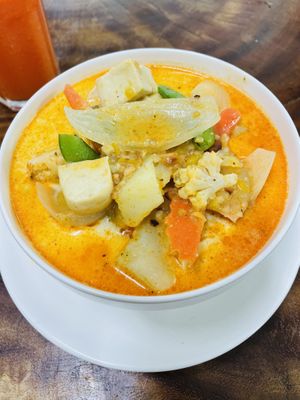 Massaman curry  at Chada Vegetarian Restaurant in Chiang Mai