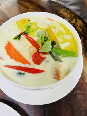 Green curry   at Chada Vegetarian Restaurant in Chiang Mai