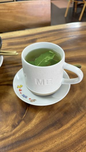 Holy Basil tea  at Chada Vegetarian Restaurant in Chiang Mai