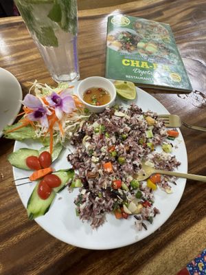   at Chada Vegetarian Restaurant in Chiang Mai