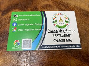 Cha-Da, Chiang Mai  at Chada Vegetarian Restaurant in Chiang Mai