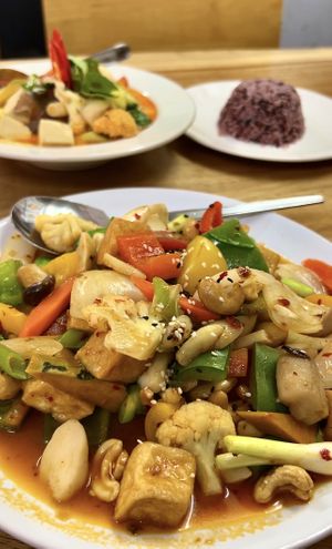   at Chada Vegetarian Restaurant in Chiang Mai