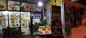 Outside at Chada Vegetarian Restaurant in Chiang Mai