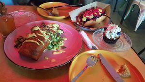 Empanada
Burrito
Not dog
Muffin at Boca Boca Vegan Guilty Pleasure in Warsaw