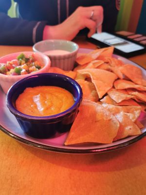 Nachos with 3 dips at Boca Boca Vegan Guilty Pleasure in Warsaw