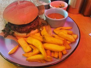 The spicy burger 😋🌶️ at Boca Boca Vegan Guilty Pleasure in Warsaw
