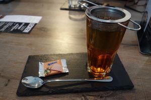 "Creme brulée" rooibos tea at Bistro La Cucina Verde in Saarbrucken