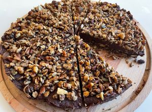 Chocolate fudge cake (vegan) at Verdeli in The Hague