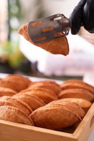 vegetarian empanadas at Verdeli in The Hague