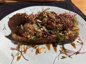 Mushroom bruschetta   at Inari in Rio De Janeiro