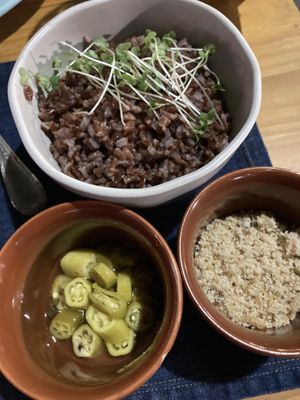Side dishes that come with the Moqueca  at Inari in Rio De Janeiro