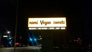 Nami sign at nami Vegan Sweets in Phoenix