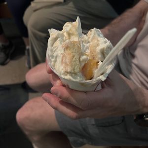 peach cobbler  at nami Vegan Sweets in Phoenix