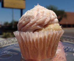 Strawberry Cheesecake mini cupcake (OMG! Tiny bites of heaven!)  at nami Vegan Sweets in Phoenix