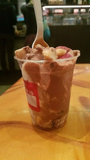 Soynami w/ peanut butter, strawberries and bananas at nami Vegan Sweets in Phoenix