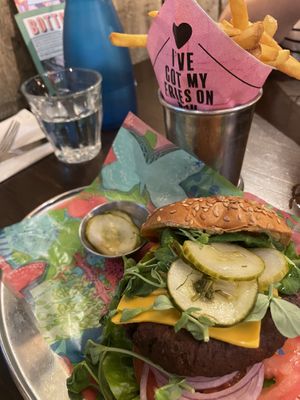 Vegan dirty burger  at Bill's - Baker St in London