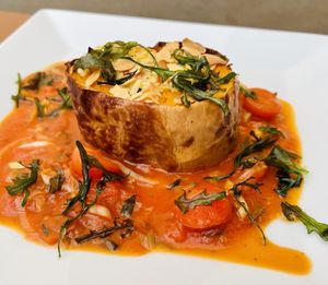 Stuffed pumpkin   at Restaurante Anoa Santanyí in Mallorca