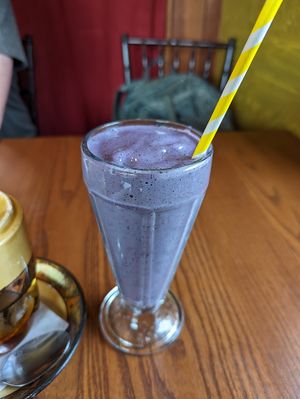 Blueberry shake. at Calactus Cafe in Moncton