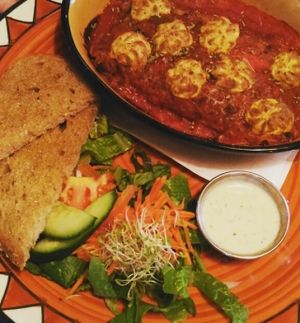vegan lasagna  at Calactus Cafe in Moncton