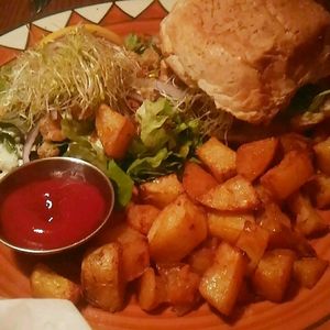 big marc burger at Calactus Cafe in Moncton