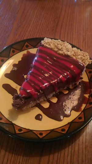 Chocolate raspberry pie at Calactus Cafe in Moncton