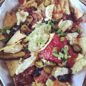 Vegan nachos supreme at Calactus Cafe in Moncton