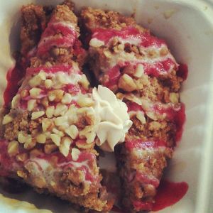 Vegan maple banana cake at Calactus Cafe in Moncton