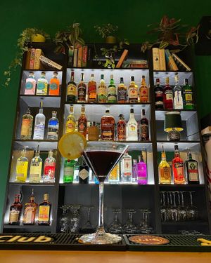 Our Blueberry French 75 cocktail at bar GINGER in Prague