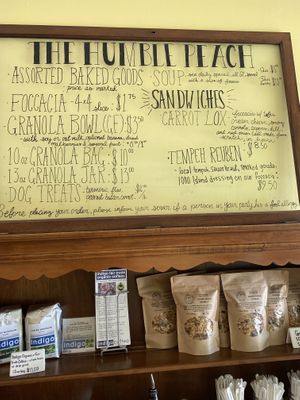 Menu 6.30.22  at The Humble Peach in Amherst