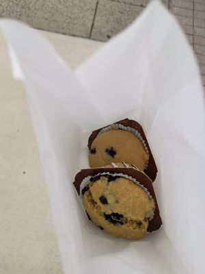 Blueberry muffins at The Humble Peach in Amherst