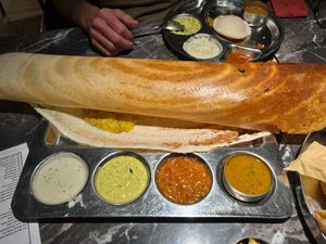 paper roast masala (big version of dosa!!!)  at Saravanaa Bhavan in Cologne