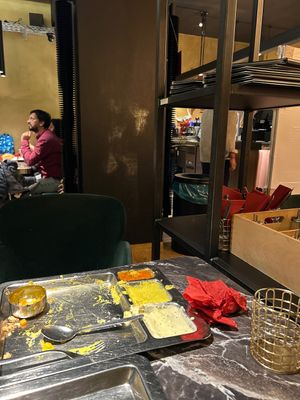 Near front desk  at Saravanaa Bhavan in Cologne