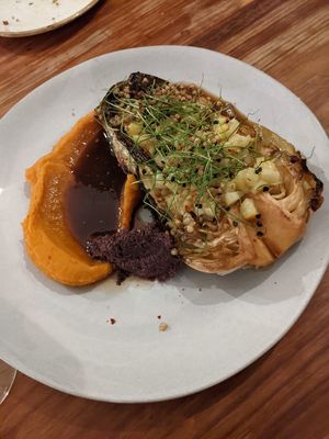 The braised cabbage dish that I will be dreaming of hereafter! at Queen of Cups in Glastonbury