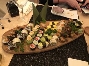 Vegan sushi platter  at Baushi in Carvoeiro