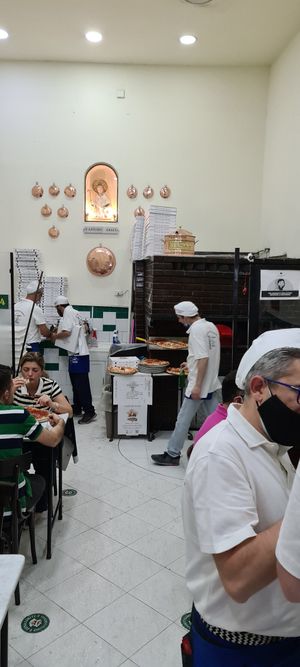 Inside at Pizzeria da Michele in Naples