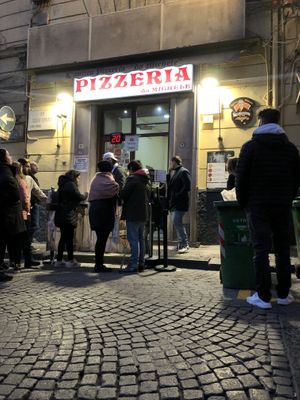 Got lucky with smaller queue on second try  at Pizzeria da Michele in Naples