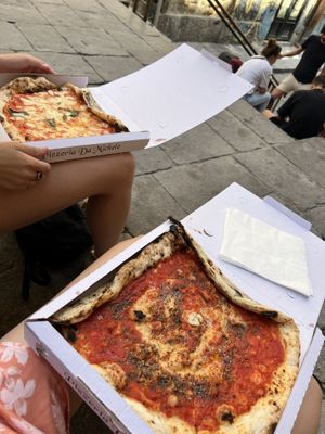 Marinara and margarita   at Pizzeria da Michele in Naples