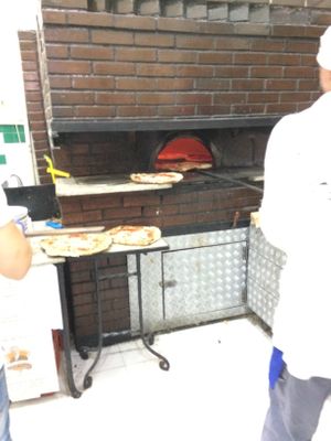 Wood fired pizza oven at Pizzeria da Michele in Naples