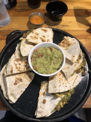 Vegan Quesadilla Soy Pastor with Guacamole  at Taquería La Mexicana in Vina Del Mar
