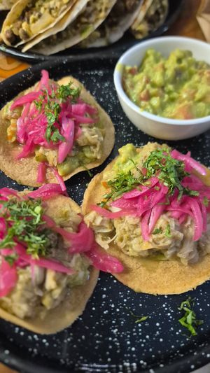 Tostadas de jaca at Taquería La Mexicana in Vina Del Mar