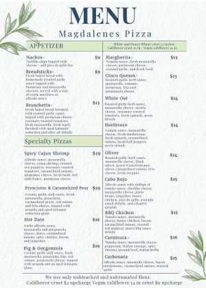   at Magdalenes Pizza in Aguadilla