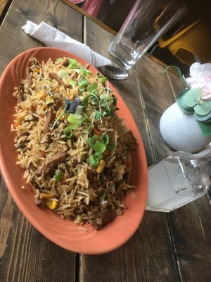  Vegan fried rice  at Cafe Bel-Air in Edmonton