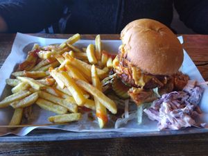 Vegan Heisenburger at The Hideout Cafe Kitchen & Bar in Scarborough