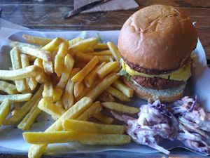 Vegan Boro Burger at The Hideout Cafe Kitchen & Bar in Scarborough