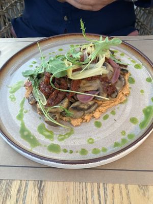Vegan Mushroom Chipotle  at Delizie in Parga